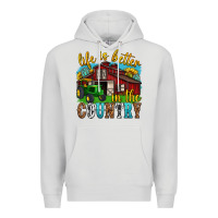 Dove Grey life is better in the country western Premium Hoodie - texasbilliewilder