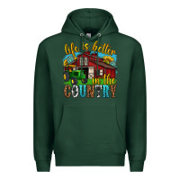 Sports Green life is better in the country western Premium Hoodie - texasbilliewilder