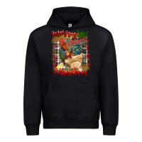 Black Merry Cluckin' Christmas Urban Hoodie - RanaPortraitStore