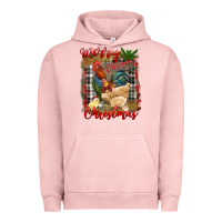 Pigment Salmon Merry Cluckin' Christmas Urban Hoodie - RanaPortraitStore