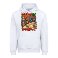 White Merry Cluckin' Christmas Urban Hoodie - RanaPortraitStore