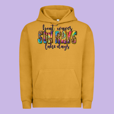 Urban Hoodie boat waves sun rays lake days
