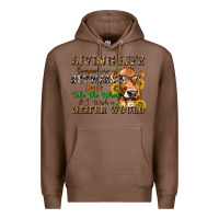 Chestnut living life somewhere between jesus take the wheel Premium Hoodie - texasbilliewilder