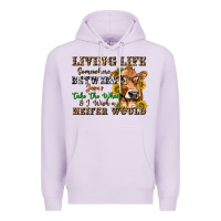 Lilac living life somewhere between jesus take the wheel Premium Hoodie - texasbilliewilder