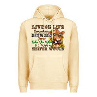Pina Colada living life somewhere between jesus take the wheel Premium Hoodie - texasbilliewilder