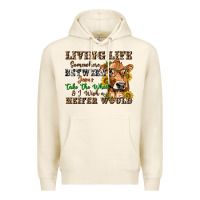 Tofu living life somewhere between jesus take the wheel Premium Hoodie - texasbilliewilder