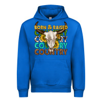 Cobalt born and raised country western Urban Hoodie - texasbilliewilder