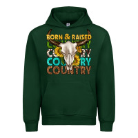Forest Green born and raised country western Urban Hoodie - texasbilliewilder