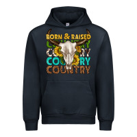 Navy born and raised country western Urban Hoodie - texasbilliewilder