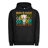 Pigment Black born and raised country western Urban Hoodie - texasbilliewilder