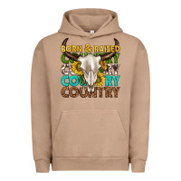 Pigment Burro born and raised country western Urban Hoodie - texasbilliewilder