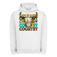 Pigment Lunar Rock born and raised country western Urban Hoodie - texasbilliewilder