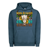 Pigment Midnight Navy born and raised country western Urban Hoodie - texasbilliewilder