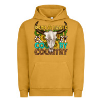 Pigment Peanut Butter born and raised country western Urban Hoodie - texasbilliewilder