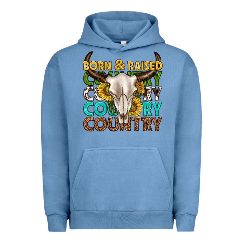 Born And Raised Country Western Urban Hoodie by texasbilliewilder | Teevron