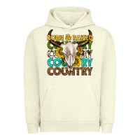 Pigment Pistachio born and raised country western Urban Hoodie - texasbilliewilder