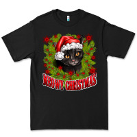 Black meowy christmas Premium Tee - CowhideDigitalArt