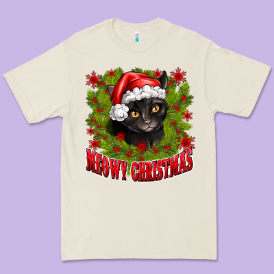 Meowy Christmas Premium Tee Designed By Cowhidedigitalart