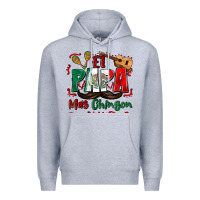 Heather Grey el papa mas chingon Premium Hoodie - Zillion Design Studio