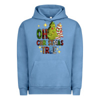 Pigment Pebble Blue Oh Christmas tree Christmas cake Urban Hoodie - RanaPortraitStore