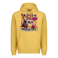 Antique Gold dia de los muertos Premium Hoodie - Zillion Design Studio