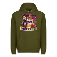 Army Green dia de los muertos Premium Hoodie - Zillion Design Studio