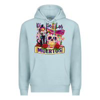 Blue Mist dia de los muertos Premium Hoodie - Zillion Design Studio