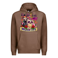 Chestnut dia de los muertos Premium Hoodie - Zillion Design Studio