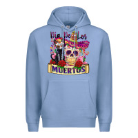 Colony Blue dia de los muertos Premium Hoodie - Zillion Design Studio
