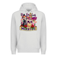 Dove Grey dia de los muertos Premium Hoodie - Zillion Design Studio