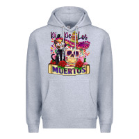 Heather Grey dia de los muertos Premium Hoodie - Zillion Design Studio