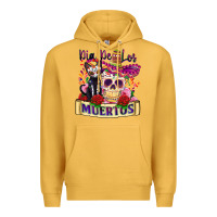 Mustard dia de los muertos Premium Hoodie - Zillion Design Studio