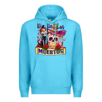 Ocean Blue dia de los muertos Premium Hoodie - Zillion Design Studio