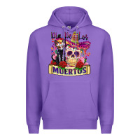 Purple dia de los muertos Premium Hoodie - Zillion Design Studio