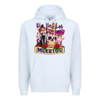 White dia de los muertos Premium Hoodie - Zillion Design Studio