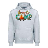 Heather Grey born to camp Urban Hoodie - texasbilliewilder