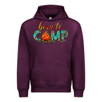 Mauve Wine born to camp Urban Hoodie - texasbilliewilder