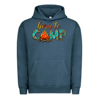 Pigment Midnight Navy born to camp Urban Hoodie - texasbilliewilder