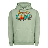Pigment Oil Green born to camp Urban Hoodie - texasbilliewilder