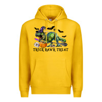 Lemon T-Rex Trick Rawr Treat Premium Hoodie - RanaPortraitStore