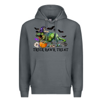 Rock T-Rex Trick Rawr Treat Premium Hoodie - RanaPortraitStore