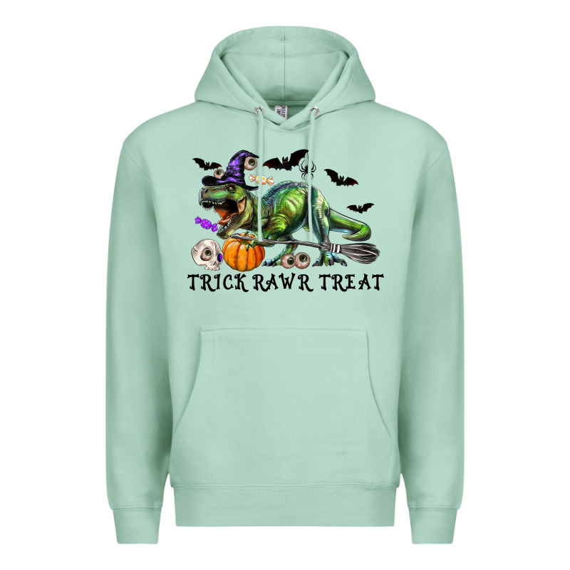 T-rex Trick Rawr Treat Premium Hoodie by RanaPortraitStore | Teevron
