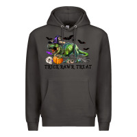 Smoke T-Rex Trick Rawr Treat Premium Hoodie - RanaPortraitStore