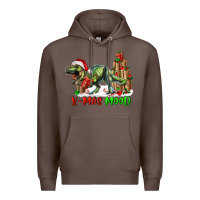 Coffee t rex x mas mood Premium Hoodie - RanaPortraitStore