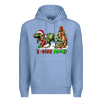Colony Blue t rex x mas mood Premium Hoodie - RanaPortraitStore