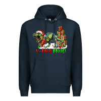 Navy t rex x mas mood Premium Hoodie - RanaPortraitStore
