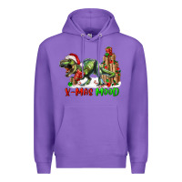 Purple t rex x mas mood Premium Hoodie - RanaPortraitStore