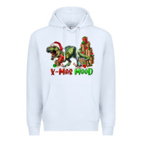 White t rex x mas mood Premium Hoodie - RanaPortraitStore