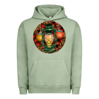 Pigment Oil Green Xmas Lantern Christmas Urban Hoodie - RanaPortraitStore