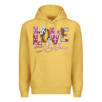Antique Gold love like jesus Premium Hoodie - texasbilliewilder